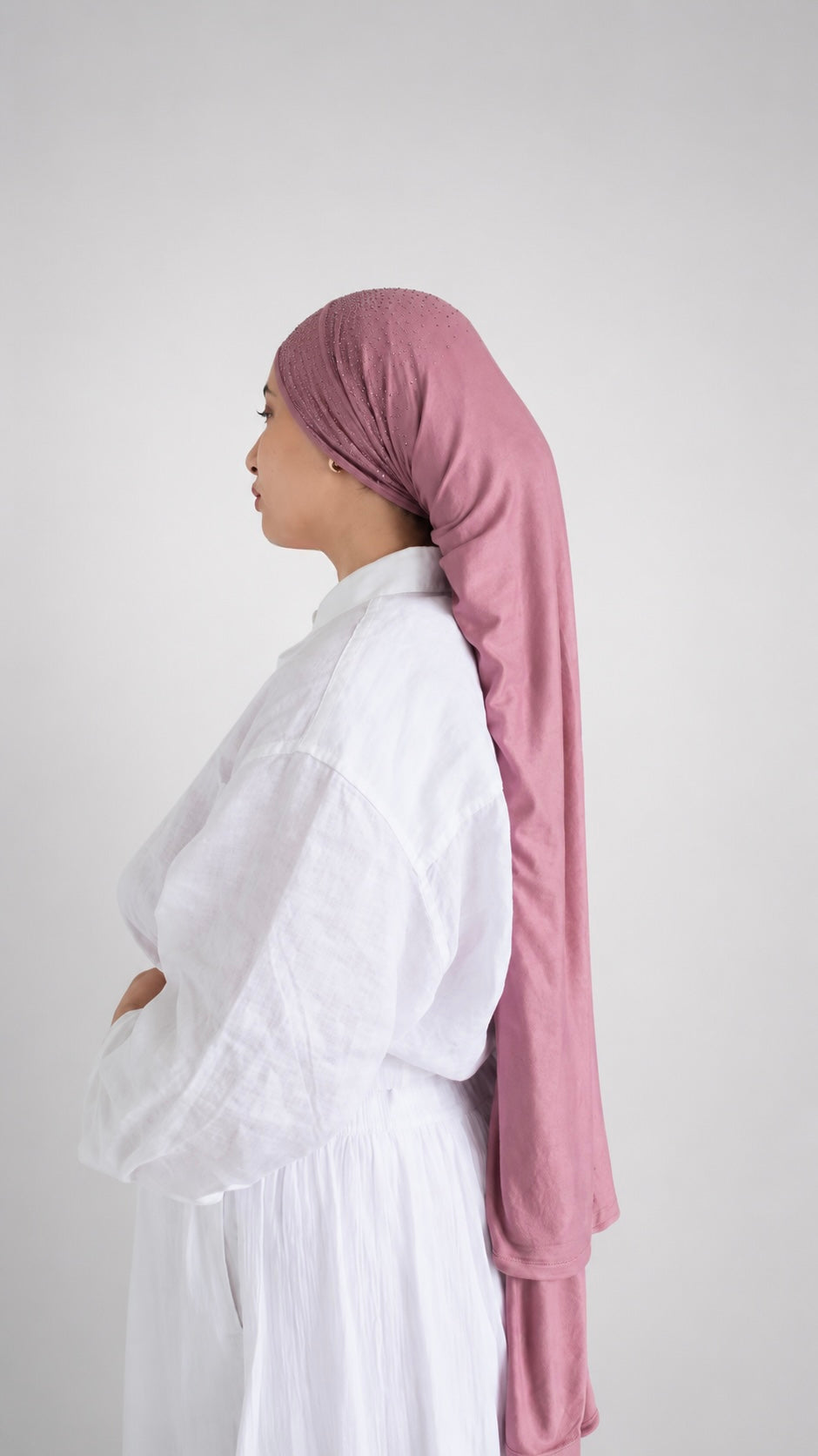 Premium Jersey Hijab with Pearls