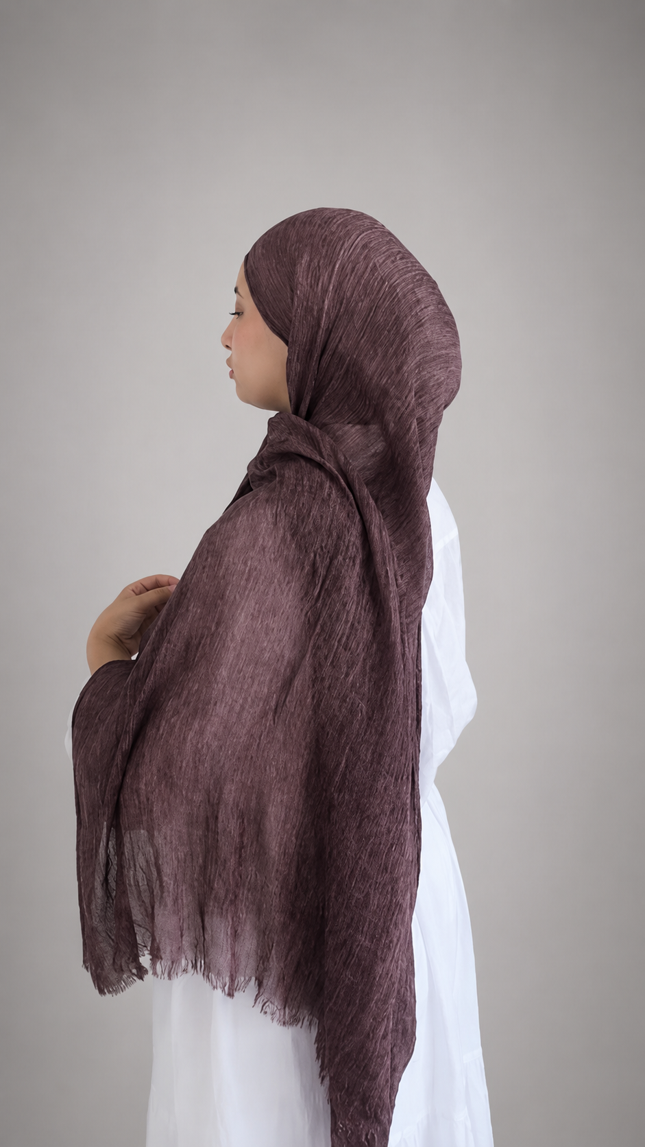 Plain Crinkle Modal Hijab