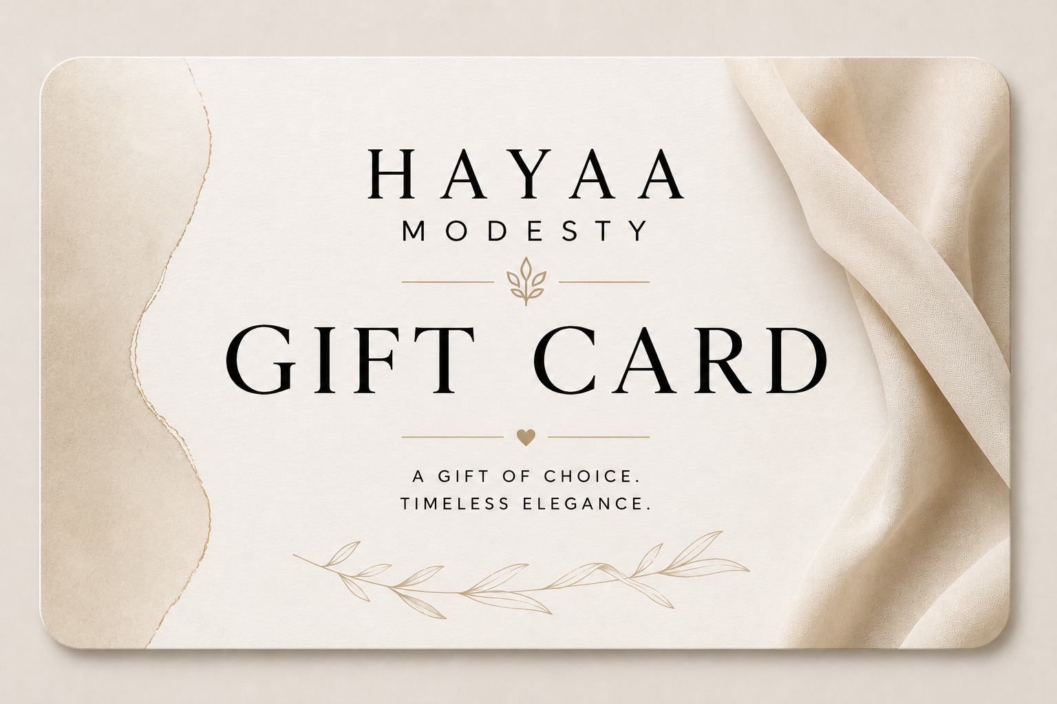 Hayaa Modesty Gift Card