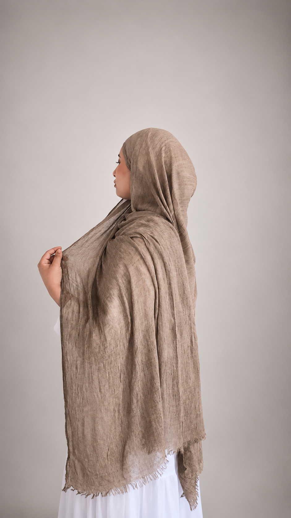 Plain Crinkle Modal Hijab